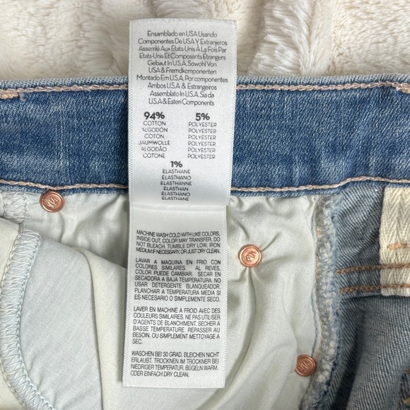 Mother The Stunner Ankle Step Fray Light Wash Raw Hem Crop Jeans - Picture 6 of 12